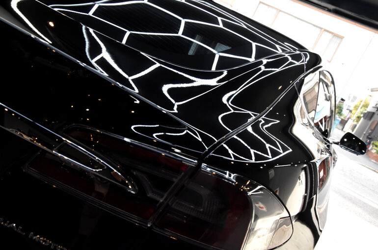 テスラ・モデルSのガラスコーティング施工6